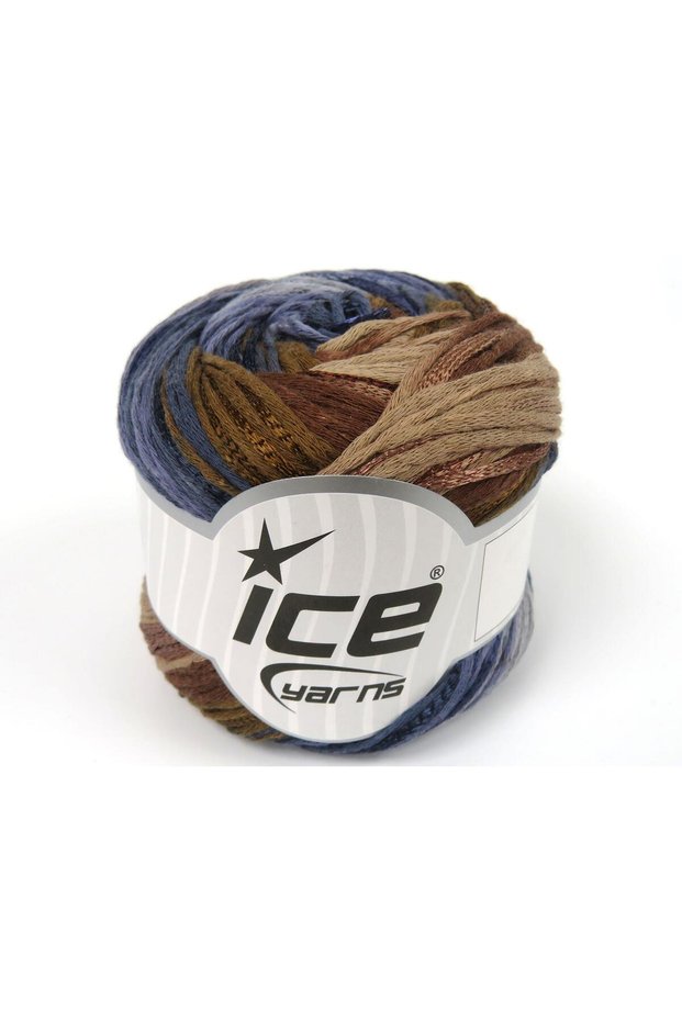 Lot of 4 X 100Gr Skeins Ice Yarns Summertime Color (80% Cotton 20% Viscose) Yarn Grey Blue Shades Br