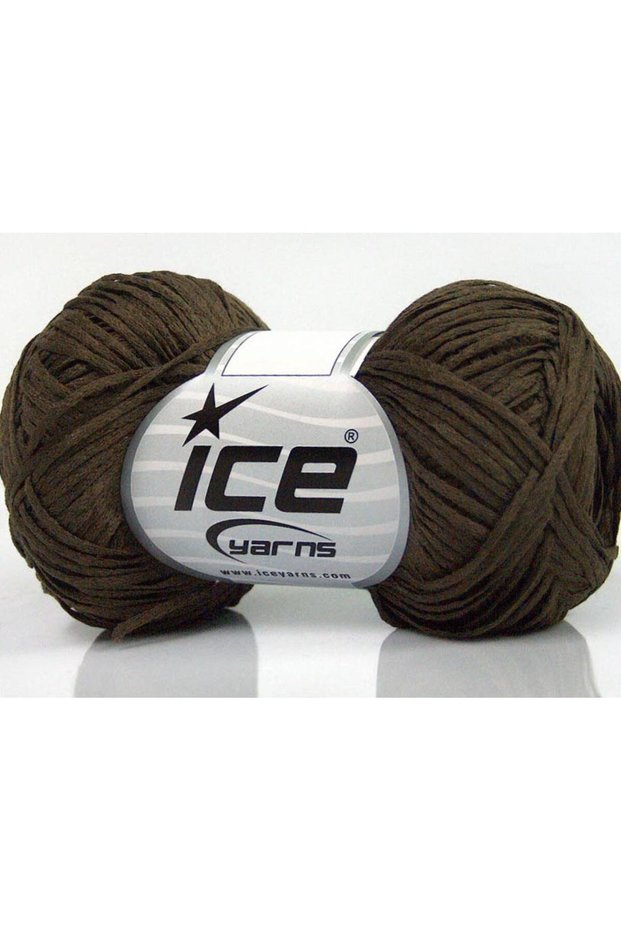 8X50Gr. Fettuccia Fine Acrylic Dark Khaki Stripe, Summer Yarns, 100% Acrylic