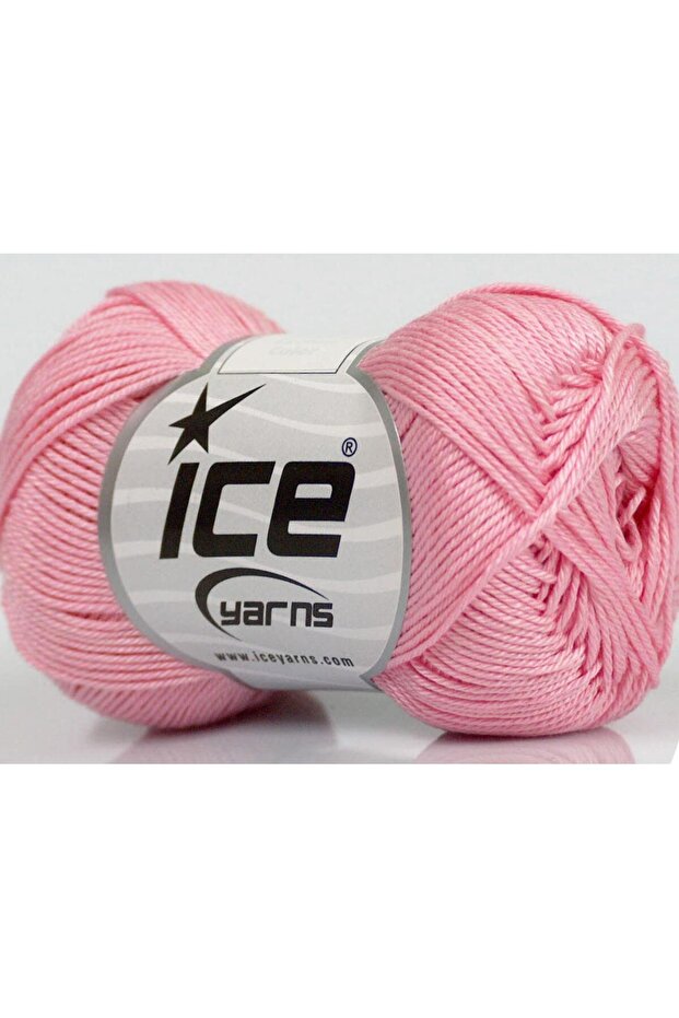 6X50Gr. Almina Cotton Mercerized Cotton Light Pink Summer Yarns, Cotton, 100% Cotton