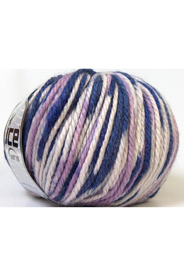 4X100Gr. Alpaca Bulky Magic Alpaca, Wool, Acrylic White, Purple, Lilac Luxury, Alpaca, Winter, Batik Dese