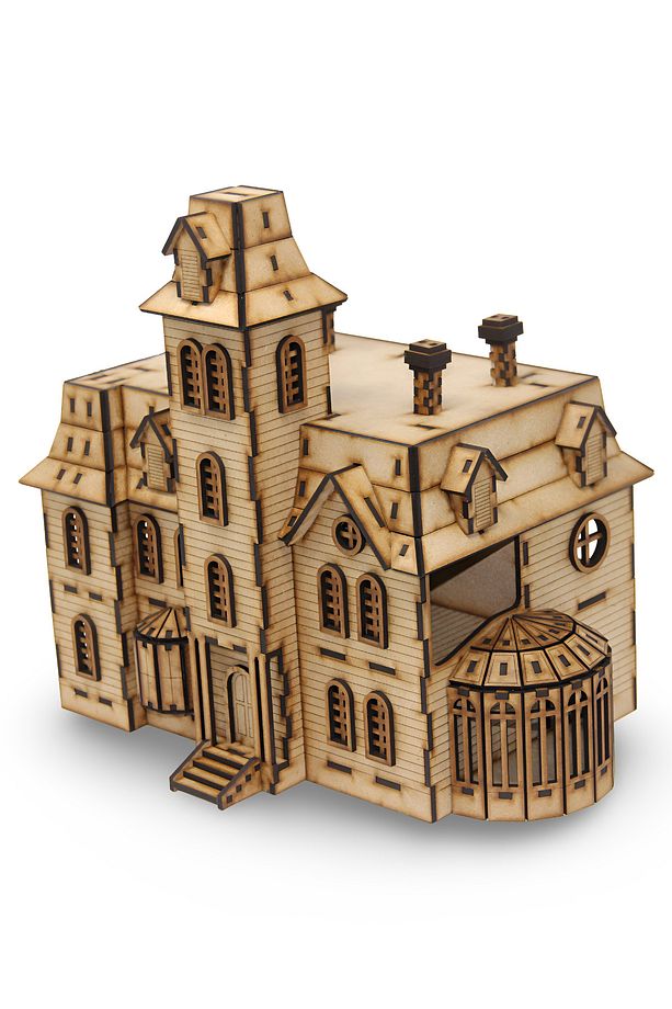 Addams House 266 Parça Ahşap Maket – Gotik Tarzda Büyük Ahşap Ev Modeli - 3D Puzzle - 7