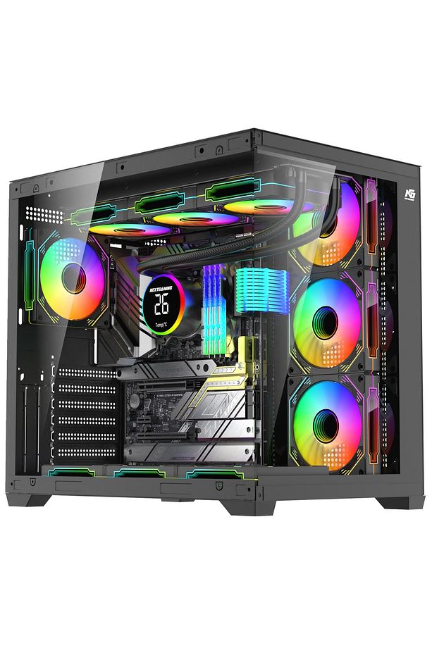 Alpha Elite 7x ARGB Fan Kumanda ve Kontrolcü ATX Boş Bilgisayar Kasası Siyah - 2