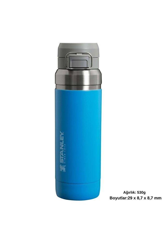 Go Quick Flip Water Bottle 1.06L Termos Kupa Bardak Matara MAVİ - 5