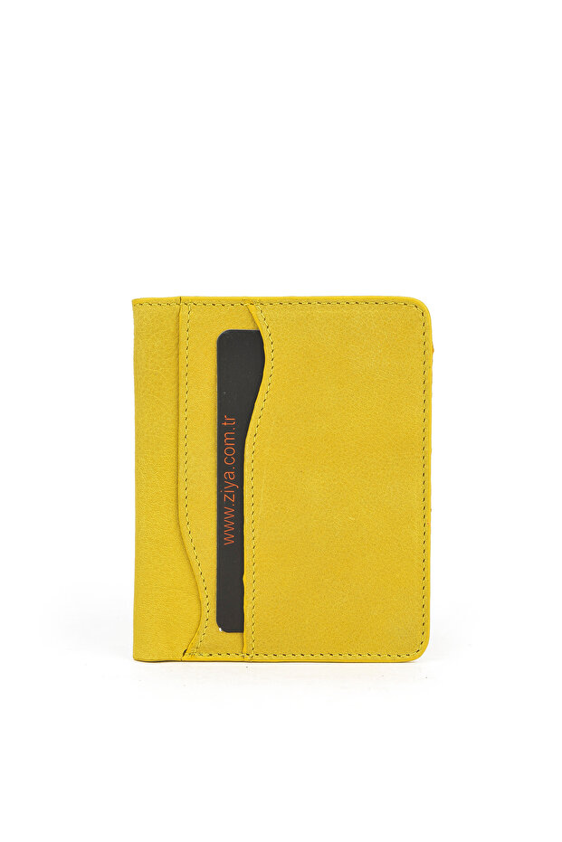 , Unisex Genuine Leather Card Holder 1539852Z02 Yellow
