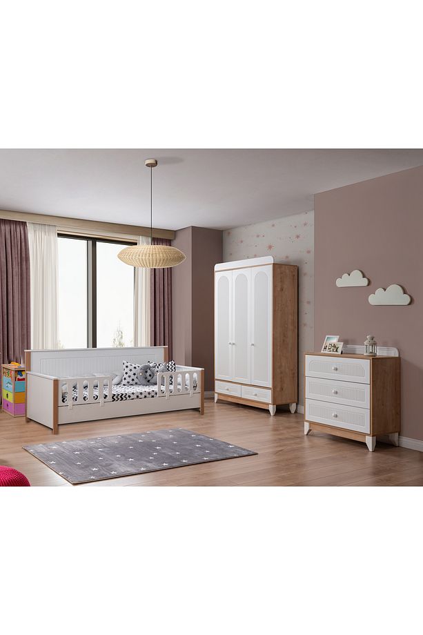 Mira Meşe Viya Bebek ve Çocuk Odası / Ücretsiz Kurulum - 1
