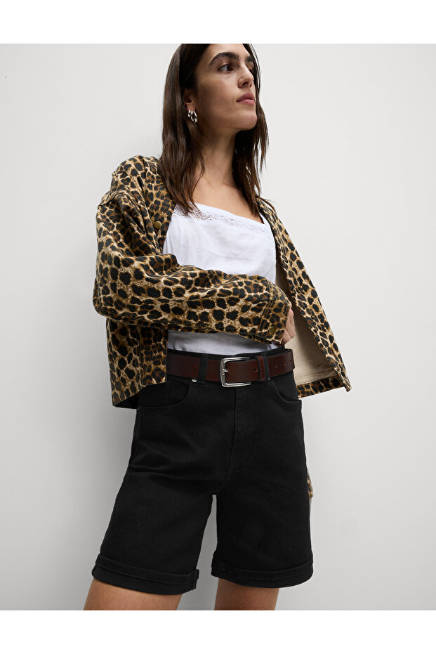 Denim Boyfriend Şort - 1