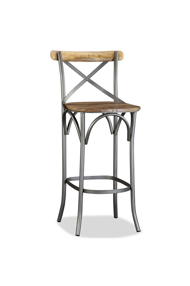 Bar Stool Solid Mango Wood - 7