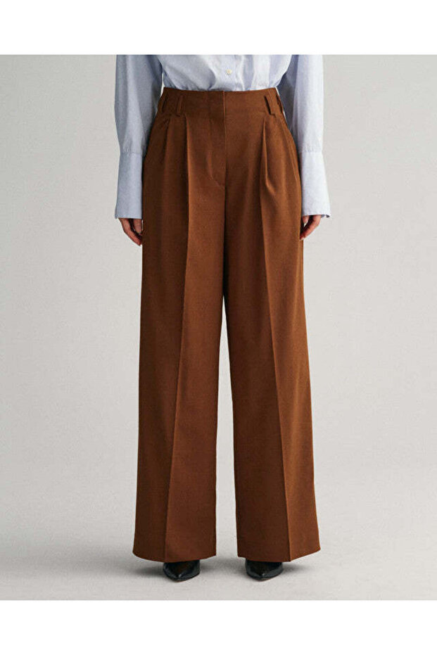 High-Waisted Wide Leg Pleated Pants