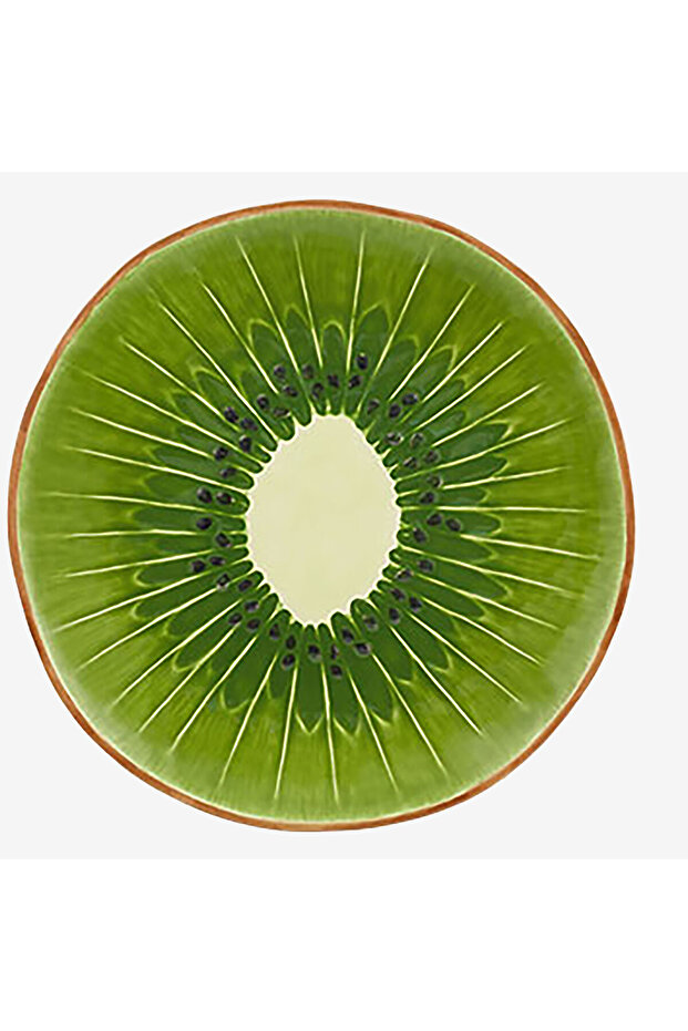 Tropical Fruits Green Ceramic Serving Plate 33 cm