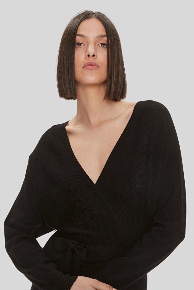 Kadın Slim Fit Örme Elbise - 4