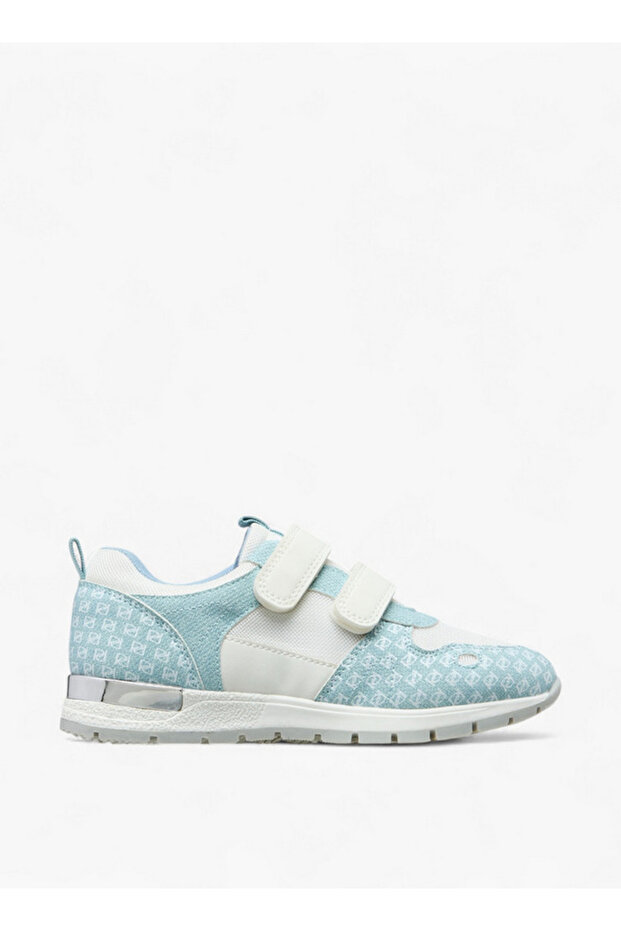 Monogram Print Sneakers with Hook and Loop Closure - 3