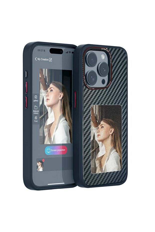 Smart E Ink Case compatible with Iphone 13 pro max, 4 Color Photo Ink Cover for iphone 13 pro max