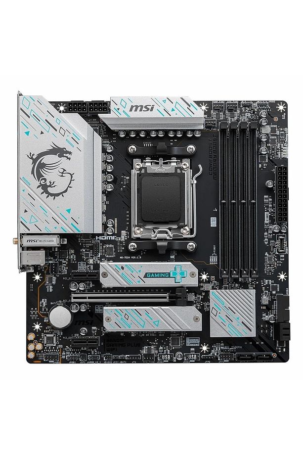 B650M Gaming Plus WiFi DDR5 (7200MHz)OC M.2 HDMI/DP/USB-C PCIe 4.0 AM5 mATX Anakart - 2