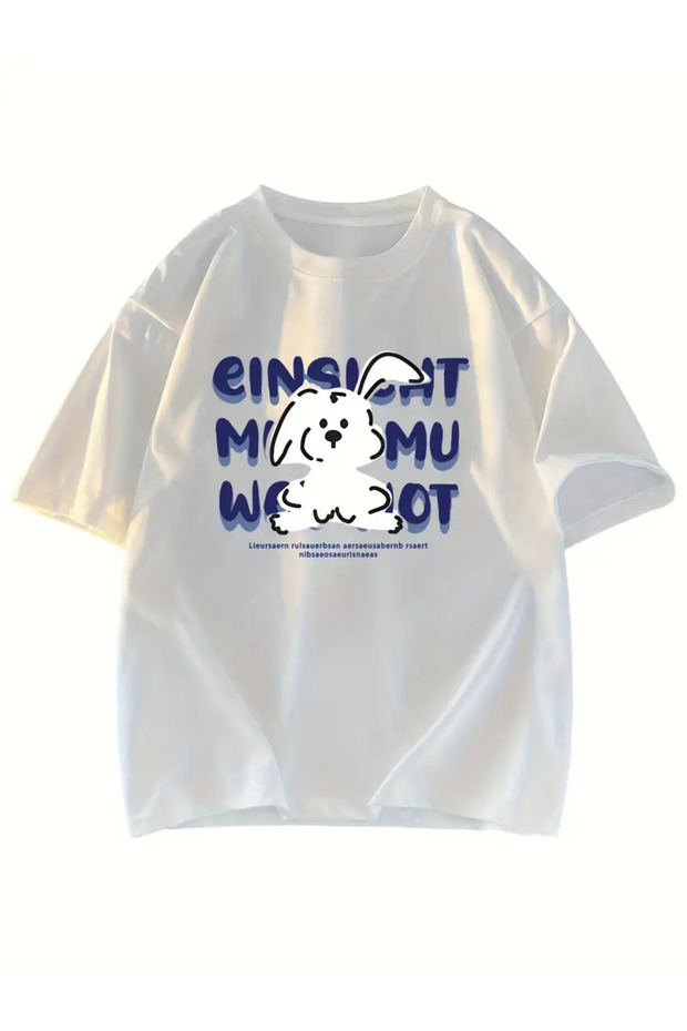 Premium Oversized Fit Short-Sleeve Printed T-Shirt