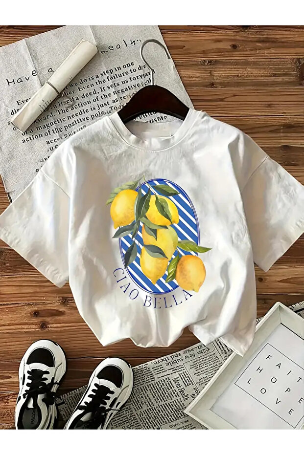 Premium Oversized Fit Short-Sleeve Printed T-Shirt