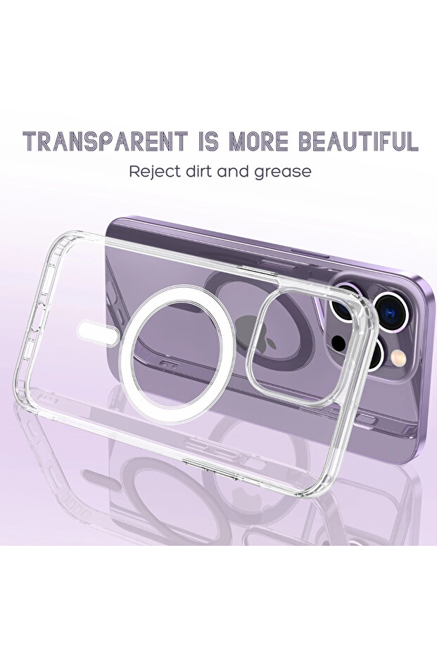 Protective Transparent Case with Wireless Charging for iPhone 15 Pro - 6