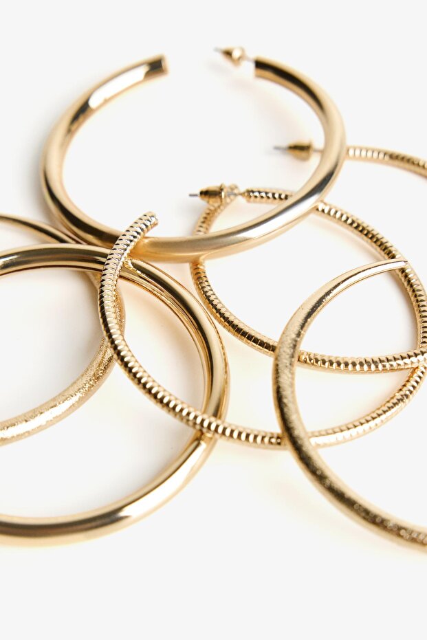 3'lü halka küpe seti - 3