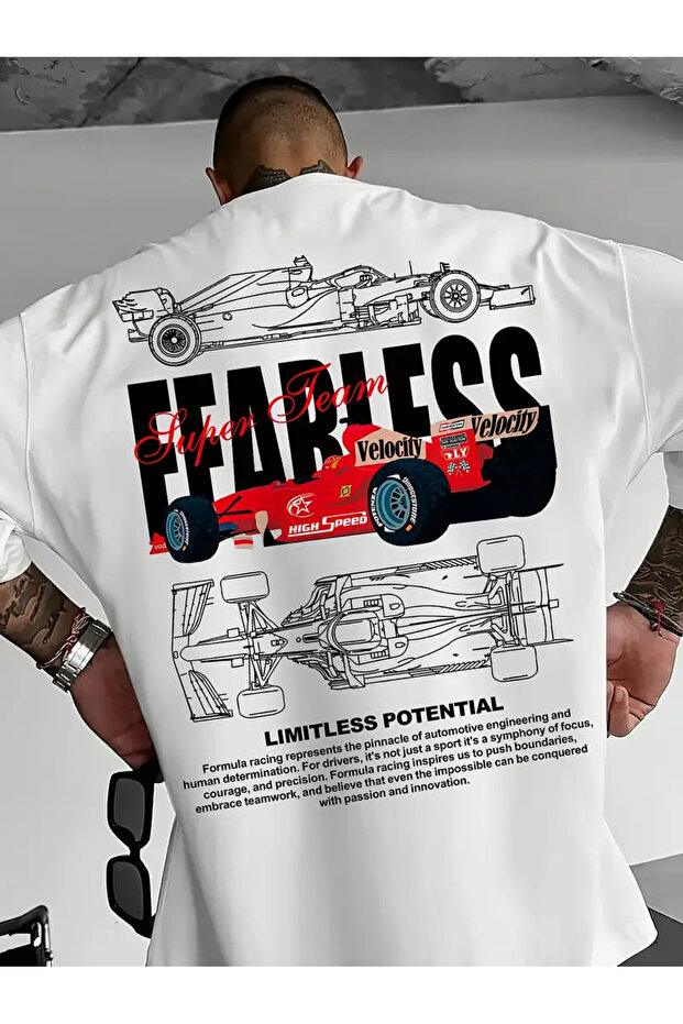 Premium Oversized Fit Short-Sleeve Printed T-Shirt