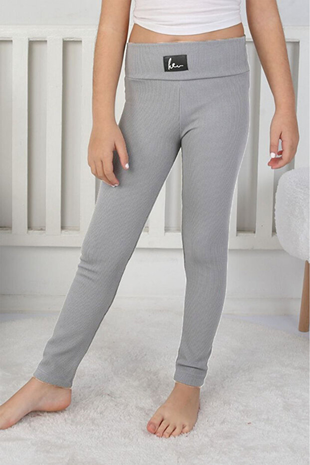 Basic Kız Çocuk Fitilli Tayt - 8001SB - 1