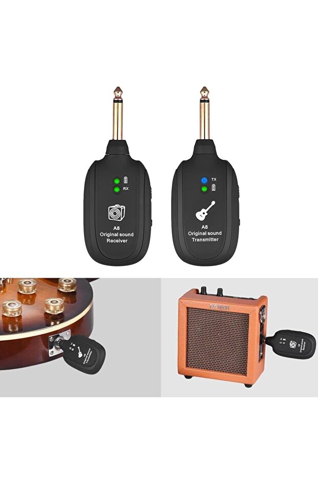 MV-19583 Uhf Gitar Tip Kablosuz Amfi Ve Enstrüman Kablosuz Mikrofonu - 3