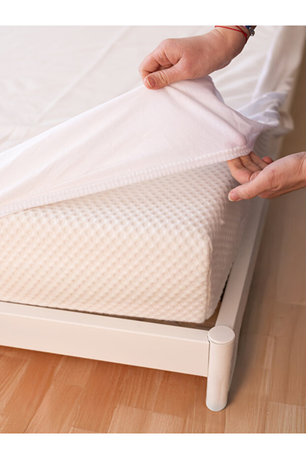 Alez Full Kenar Mikro Fitted Sıvı Geçirmez Sessiz Çift Kişilik-tek Kişilik-bebek Yatak Koruyucu-GRİ - 5