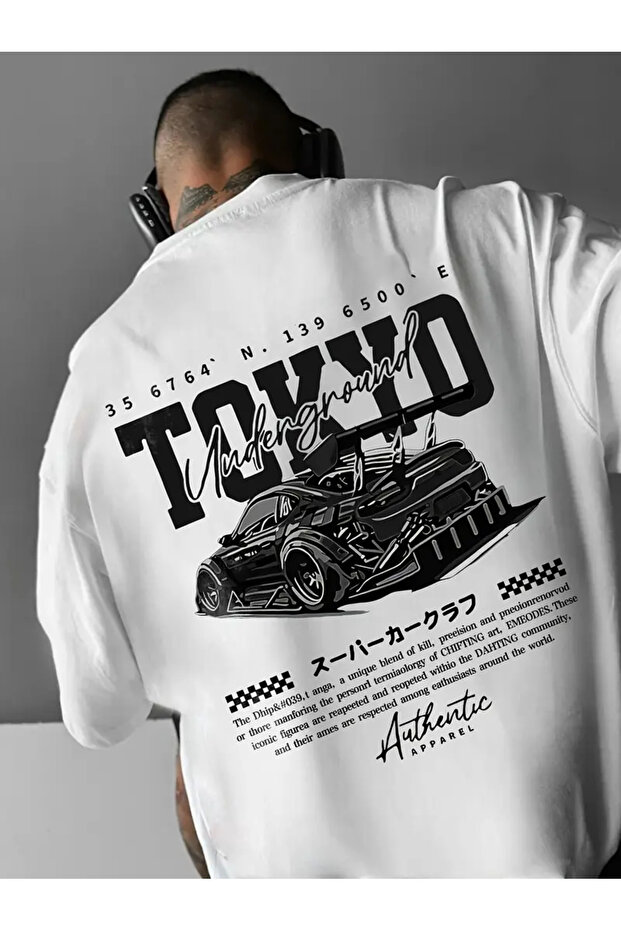 Premium Oversized Fit Short-Sleeve Printed T-Shirt