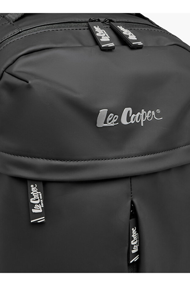 Solid Backpack with Adjustable Straps and Zip Closure - 14x31x50 cms - 4