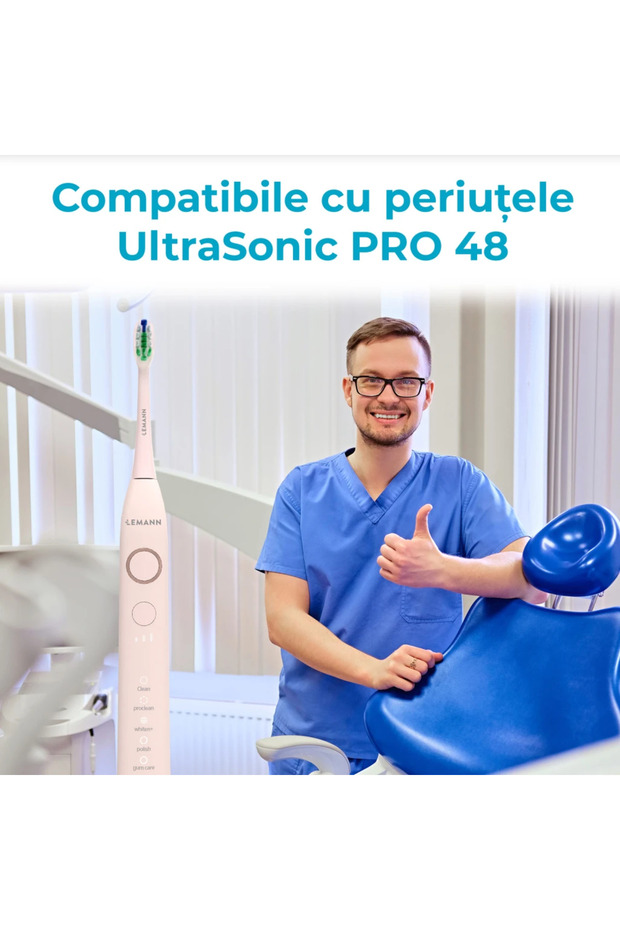 PRO48 brush head replacements - Pink Powder - 3