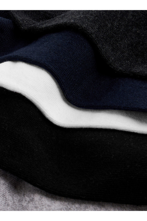 Solid Ankle Length Socks - Set of 5 - 4