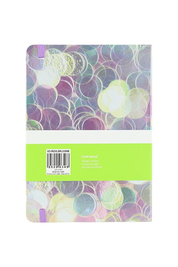 دفتر ملاحظات بتلات، شريط مطاطي، مقاس A564، مسطر، لون أرجواني - 2