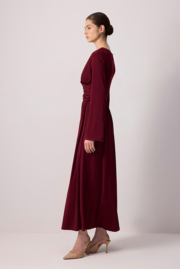 DRAPELİ ELBİSE - 3