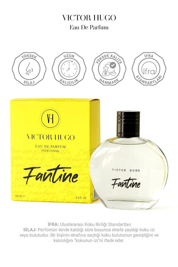 Fantine Edp Kadın Parfümü 100ml | Meyveli, Çiçeksi | Fren Üzümü, Gül, İnci Çiçeği, Amber, Misk, Odun - 6