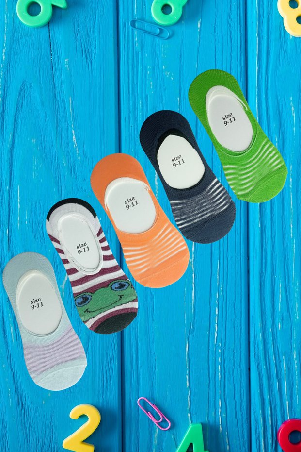 5 Pairs of Girls' Colorful Summer Thin Ballerina Socks