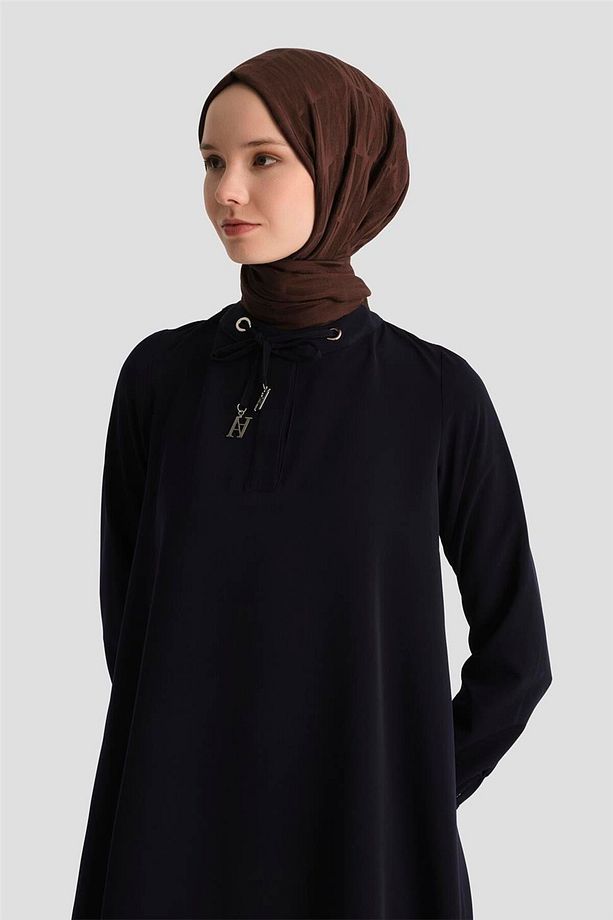 Bağcık Detaylı Tunik 25YH4202 İndigo - 2