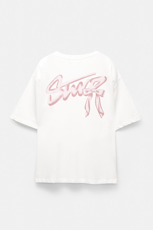 STWD bağcıklı t-shirt - 8