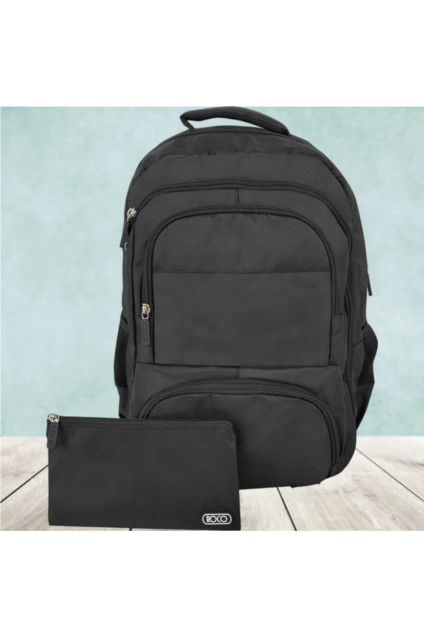 حقيبة ظهر كلاسيكية أساسية مع ملحق - 1