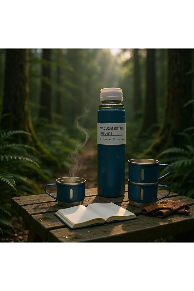 Vacuum Flask Set 3 Cup Boxed Vacuum Stainless Steel Thermos Set 500 ml