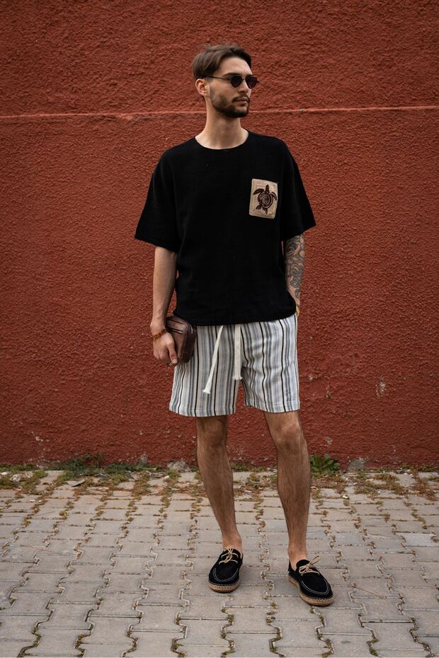 Michelangelo Siyah Tshirt - 4