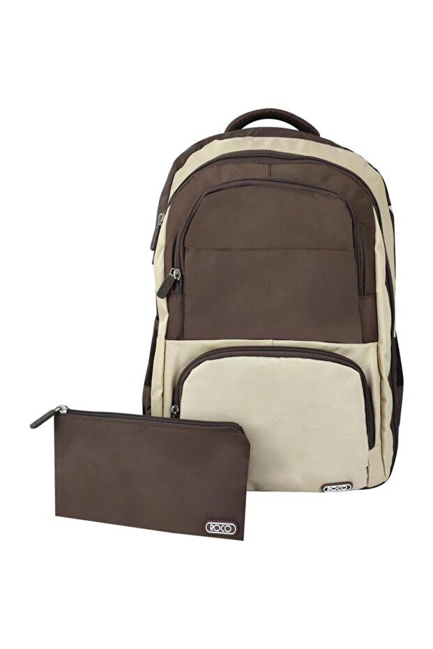 حقيبة ظهر بمزيج من لونين مع ملحق - 2