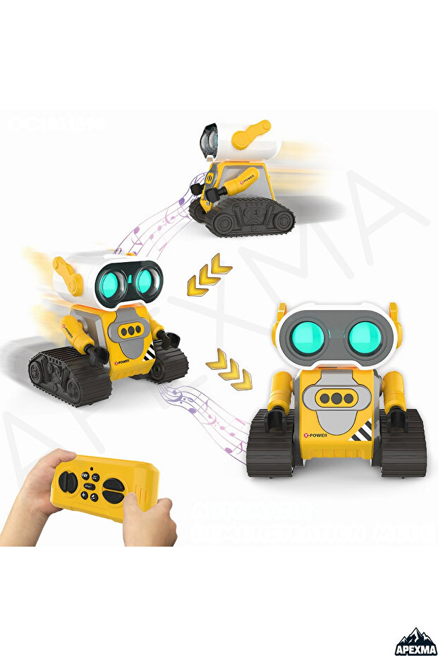Oyuncak Uzaktan Kumandalı El Sensörlü Dahili Şarjlı Işıklı Sesli İnteraktif Akıllı Robot - 8