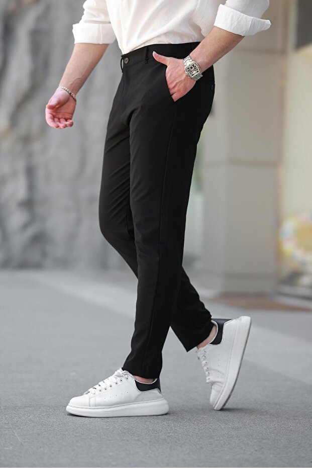 Siyah Basic Erkek Pantolon E6576 - 4