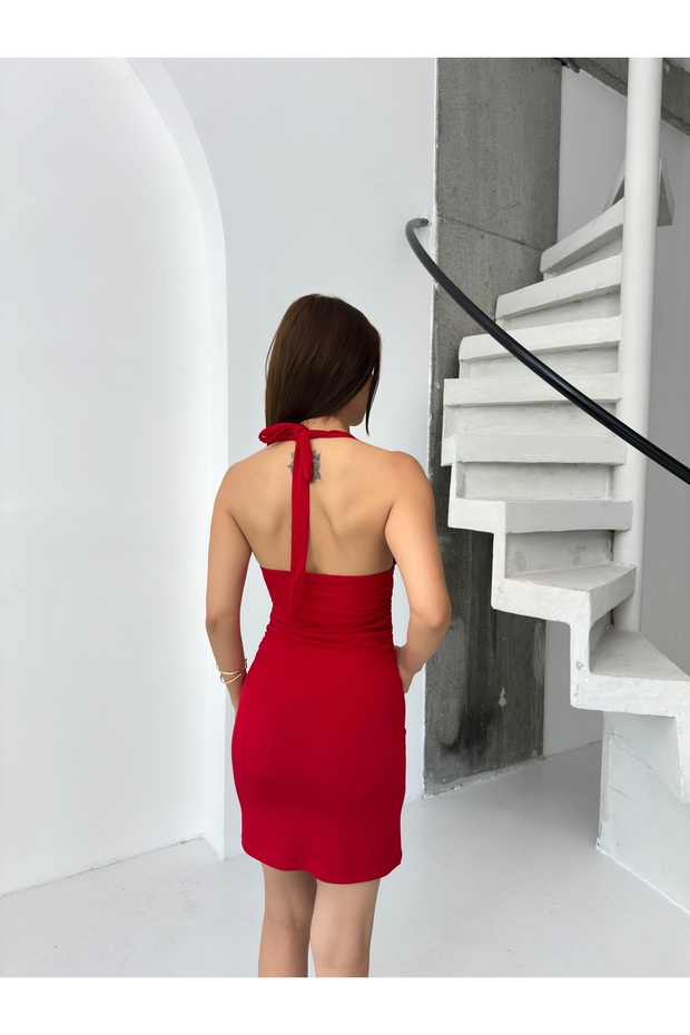 Rochie mini cu decolteu - 8