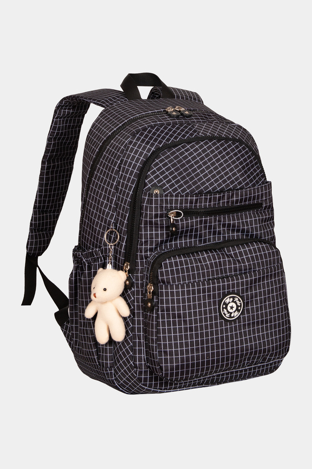 My Polo Durable Unisex School Backpack with Crinkil Toy