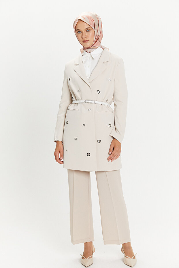 Kuşgözlü Krep Ceket - 3