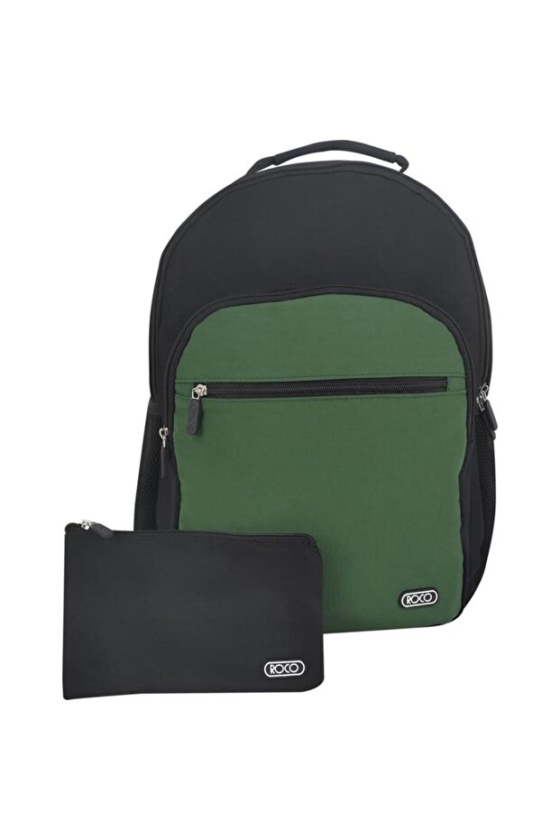 Basic 2 Tone Mix Backpack with Accessory - 2