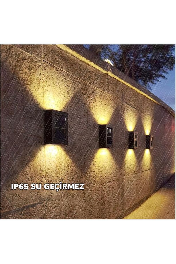 Güneş Enerjili Su Geçirmez Dış Mekan Aydınlatma Lambası-Tekli Model Solar LED Bahçe Aplik Işığı, - 3