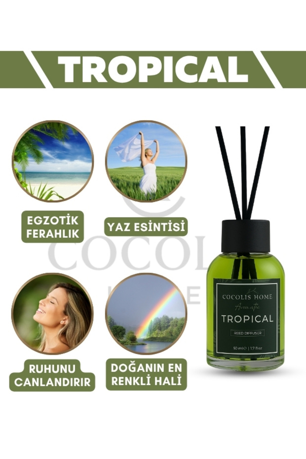 Tropical Reed Diffuser 50ml Tropikal Çubuklu Oda Kokusu - 2