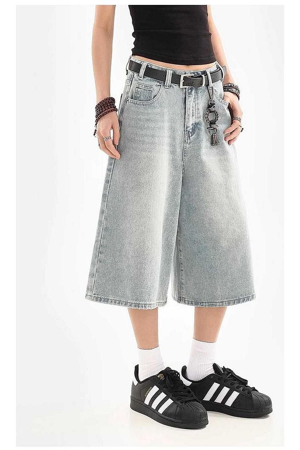 TREND Y2K BAGGY JEAN ŞORT BERMUDA - 5