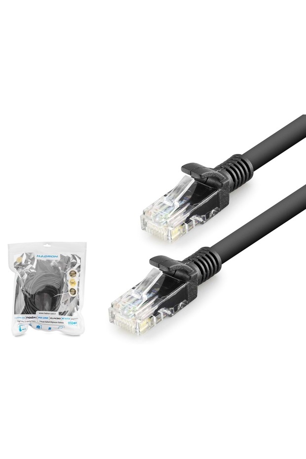 HDX5075 كابل إيثرنت Cat6 بسرعة 1 جيجابت في الثانية 250 ميجاهرتز 20 متر أسود