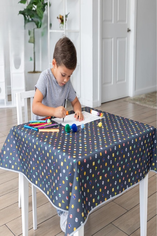 سجادة مقاومة للسوائل تحت كرسي الأطفال |   تنظيف عملي قابل للمسح - 2